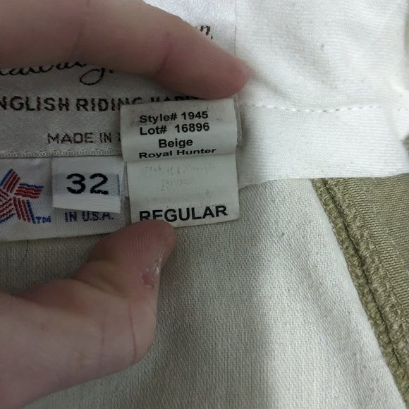 Worn once! Tailored Sportsman side-zip show breeches, sz 32 $14 - Picture 3 of 6